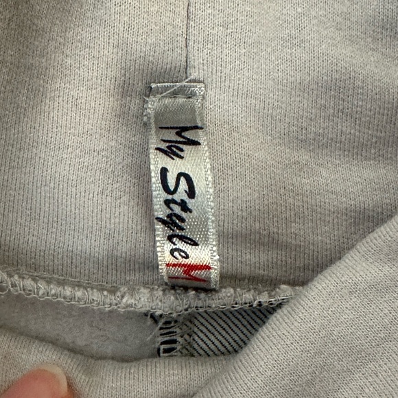 NWOT Fun and funky mixed material turtleneck sweatshirt/chambray maxi dress - XL - Picture 13 of 13